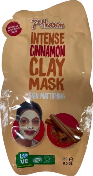 7th Heaven Intense Cinnamon Clay Mask Skin Mattifying 15g