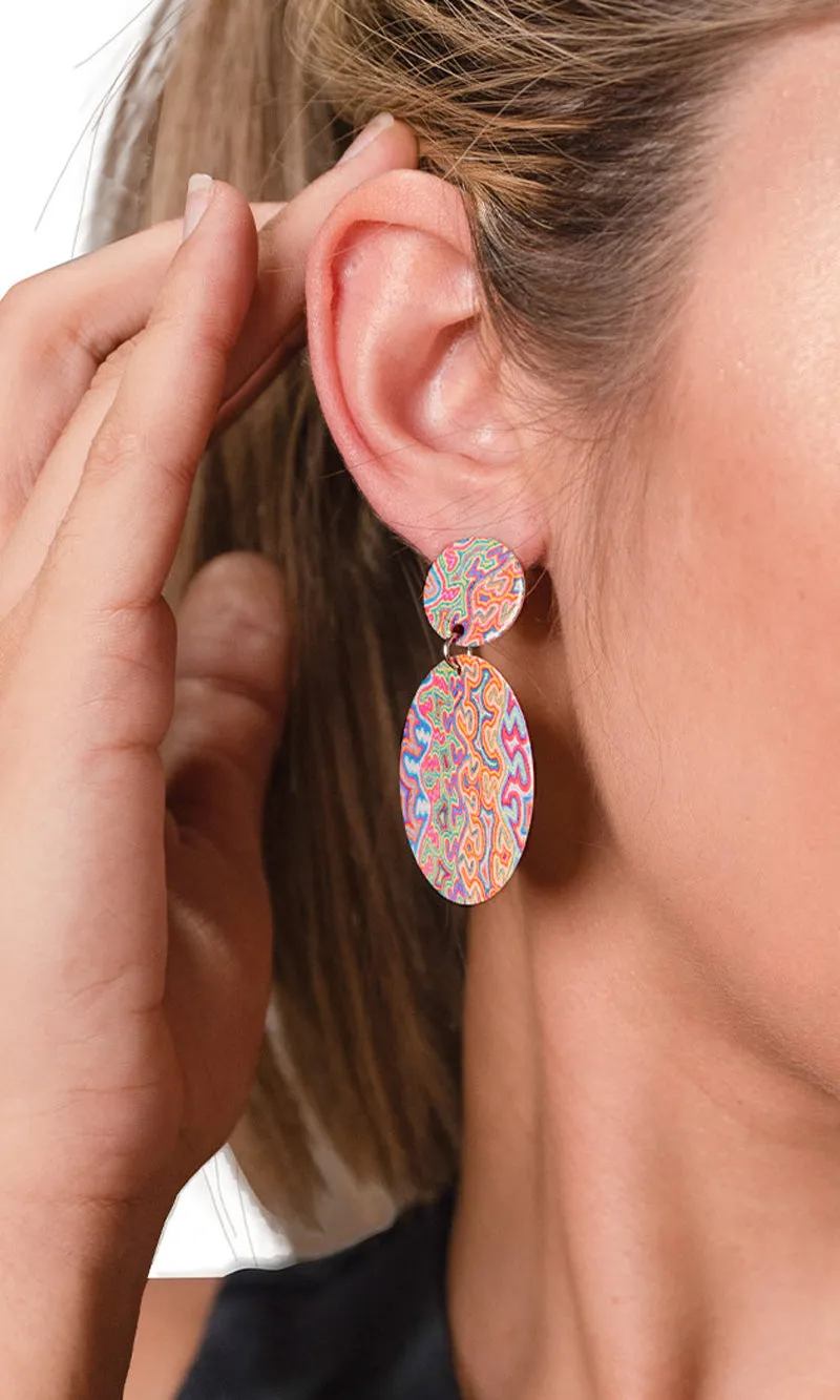 Aboriginal Art Earrings Pikilyi Jukurrpa