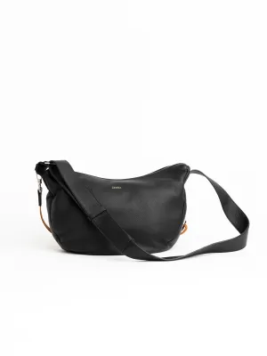 Black Deerskin Hobo Panorama Mini Bag