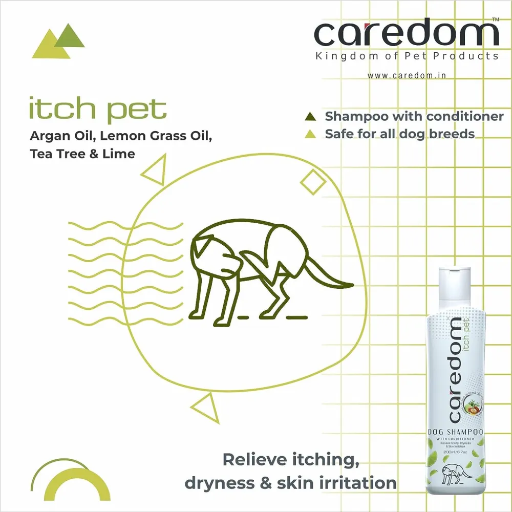 Caredom Herbal Itch Control Shampoo for Dogs