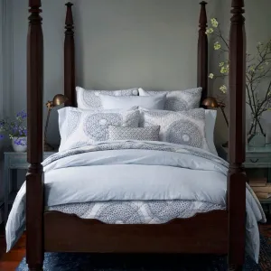 Cinde Light Indigo Organic Duvet Covers by John Robshaw