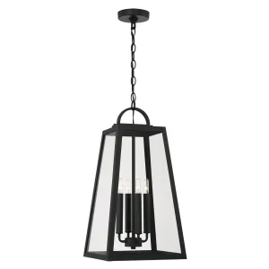 Leighton - Coastal Outdoor Hanging Lantern - Black