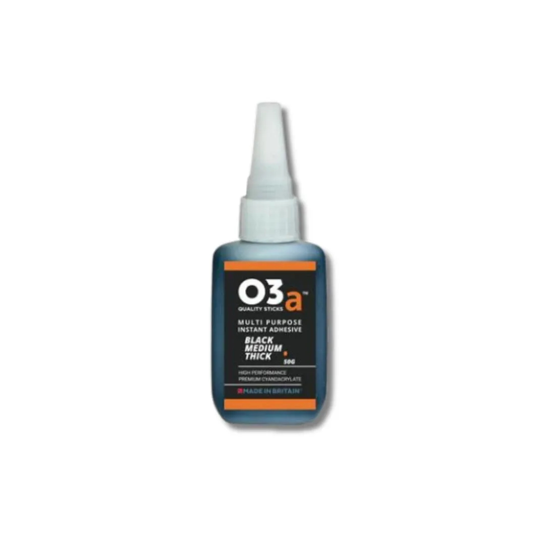 O3a | Cyanoacrylate Adhesive Black Medium Thick 50g