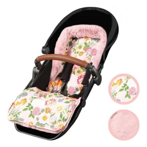 OiOi Reversible Cozy Fleece Pram Liner - Garden Party