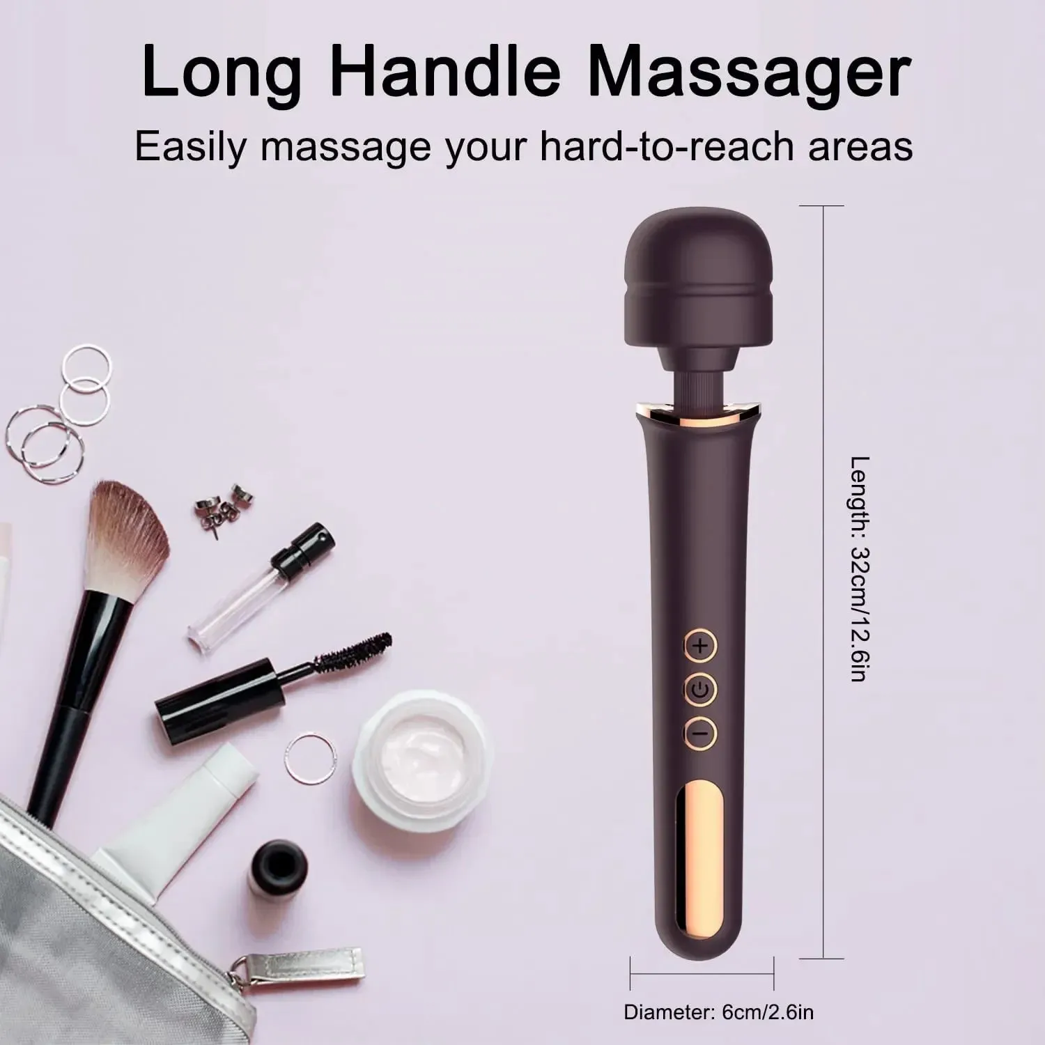 Olympia Luxury 10-Speed Ergonomic Sex Wand Vibrator Clitoral Stimulator