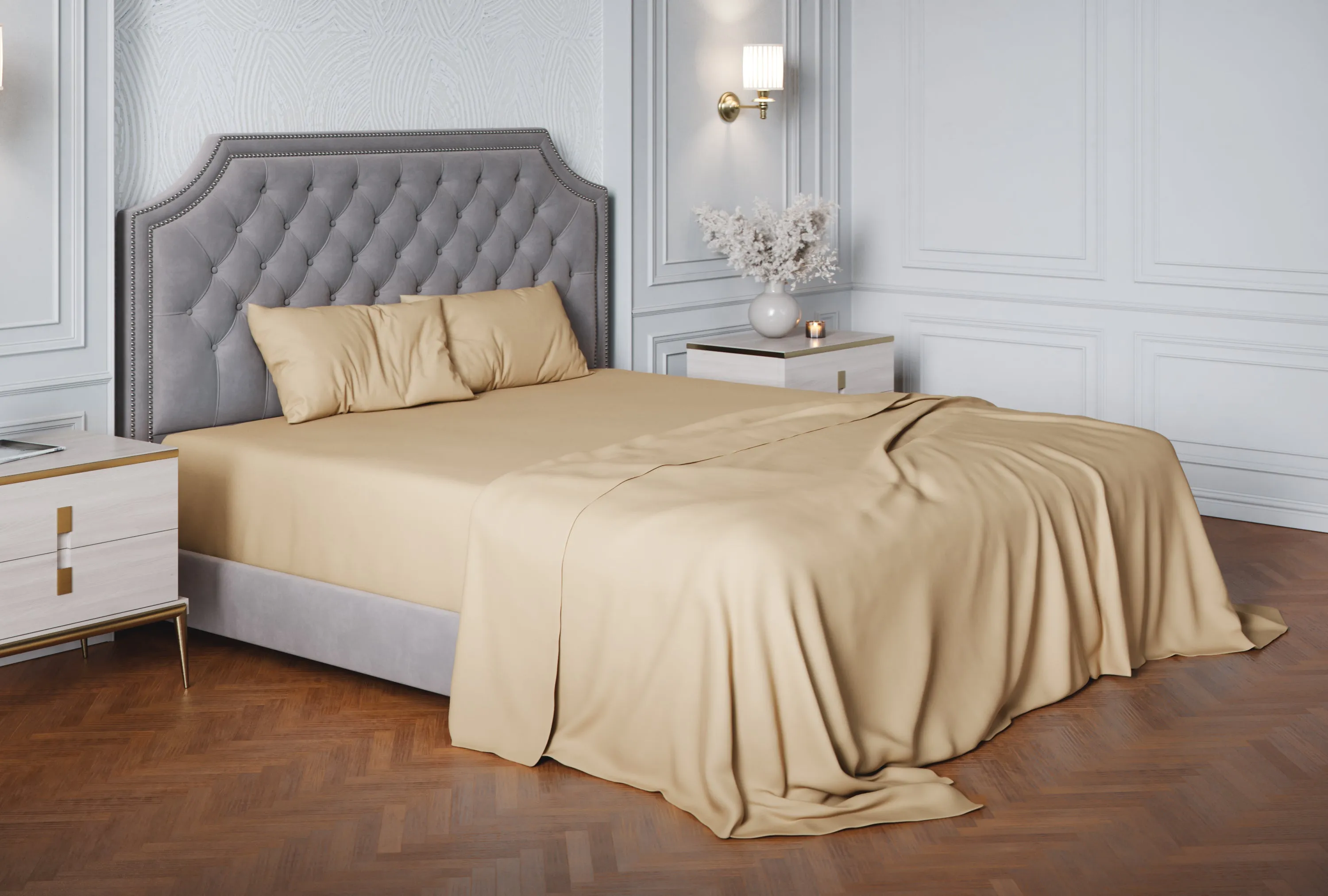 Premium Italian Crafted Sateen Sheet Set, 600-Thread-Count