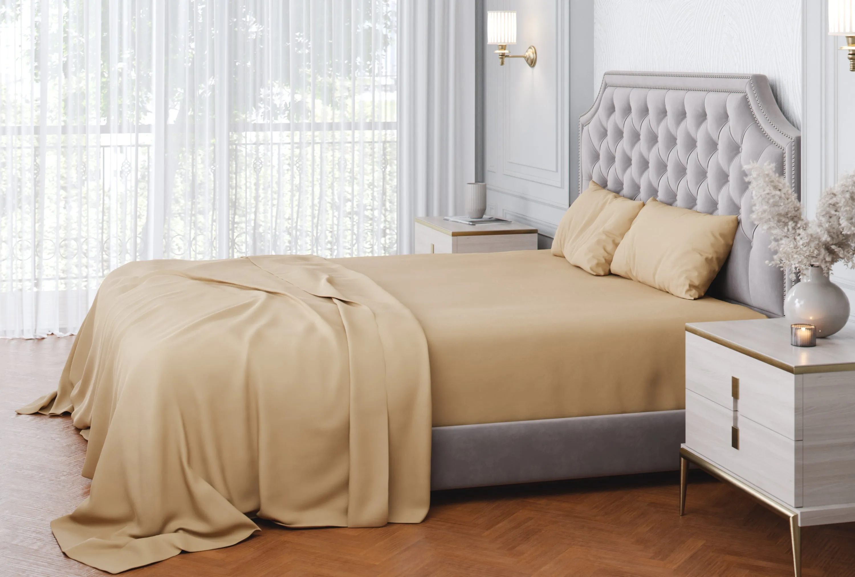 Premium Italian Crafted Sateen Sheet Set, 600-Thread-Count