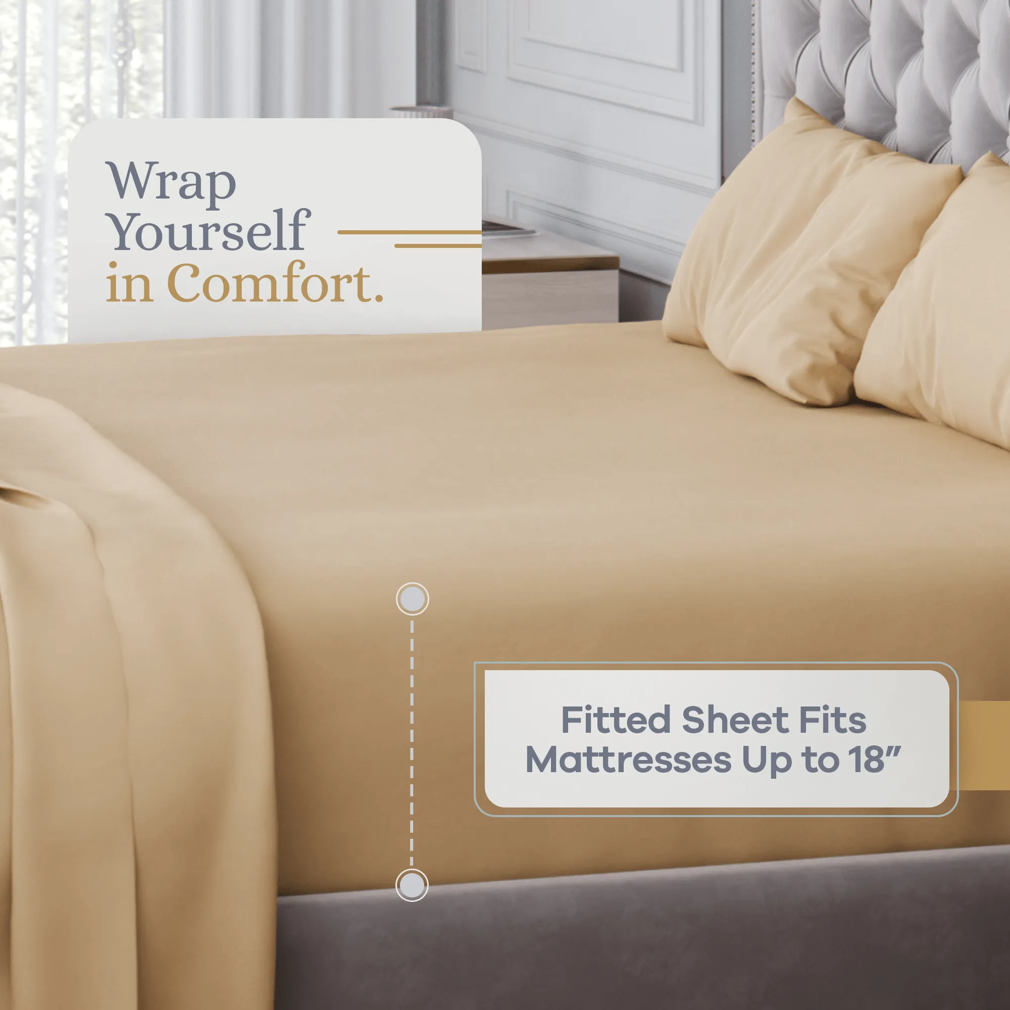 Premium Italian Crafted Sateen Sheet Set, 600-Thread-Count