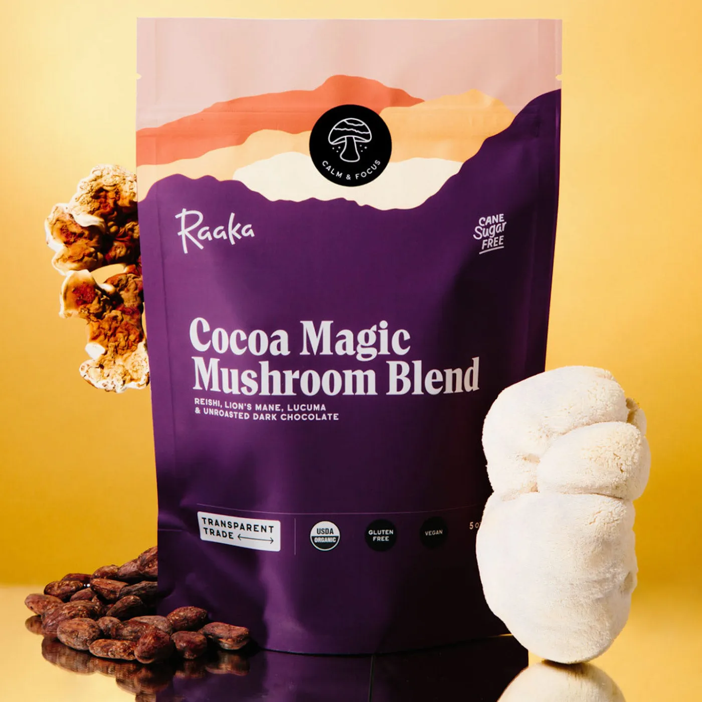 Raaka Adaptogen Hot Chocolate / Cocoa Magic Mushroom Blend