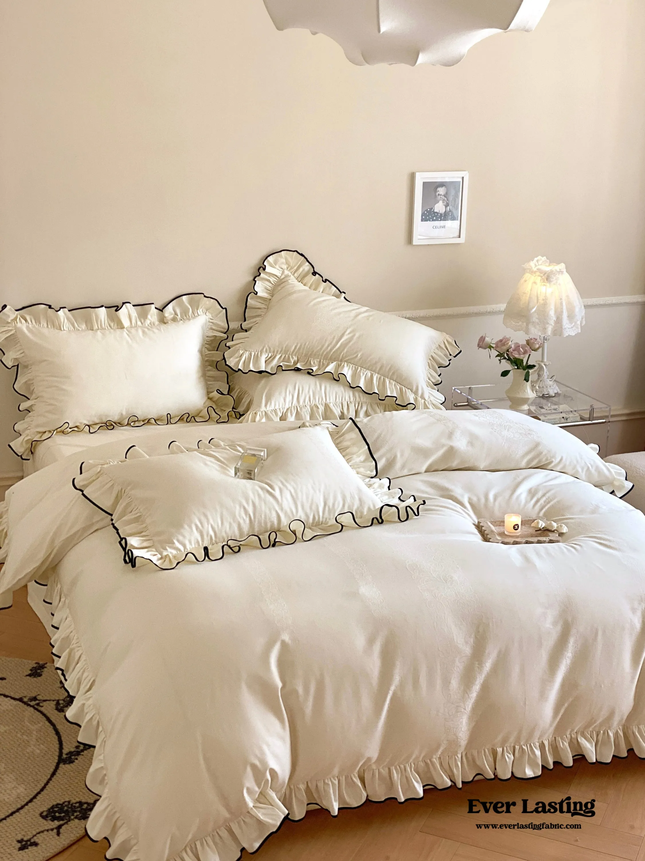 Silky Ruffle Duvet Cover