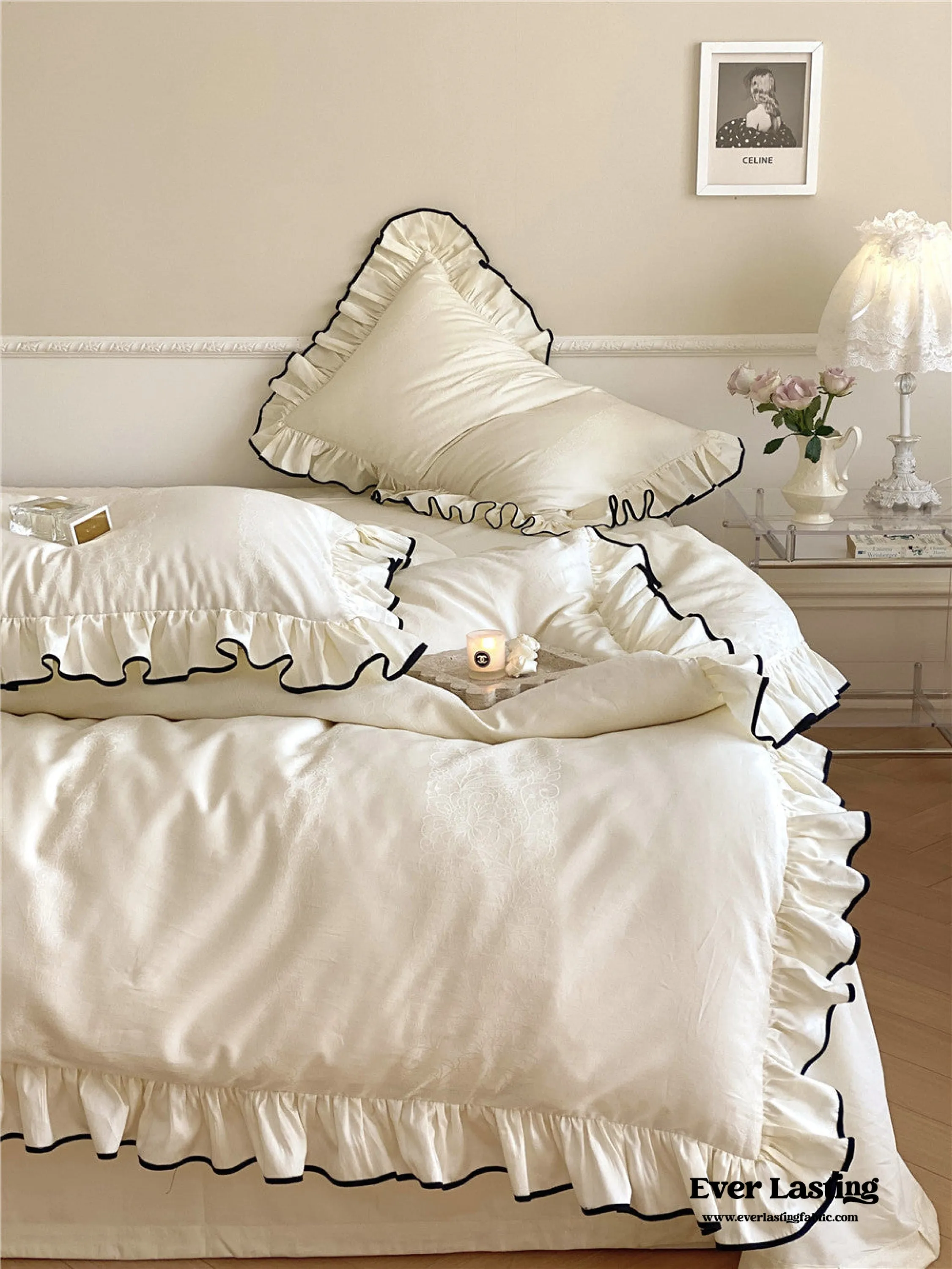 Silky Ruffle Duvet Cover