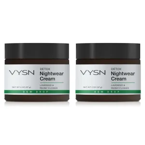 VYSN Detox Nightwear Cream - Lavender & Peony Flower - 2-Pack